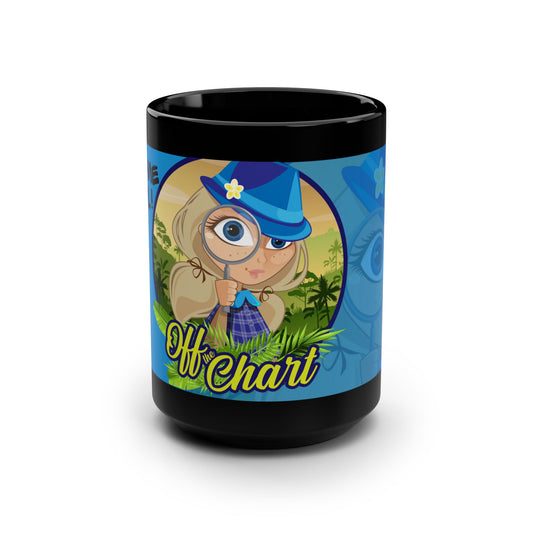 Show Me, Girl! Off The Chart Black Mug, 15oz