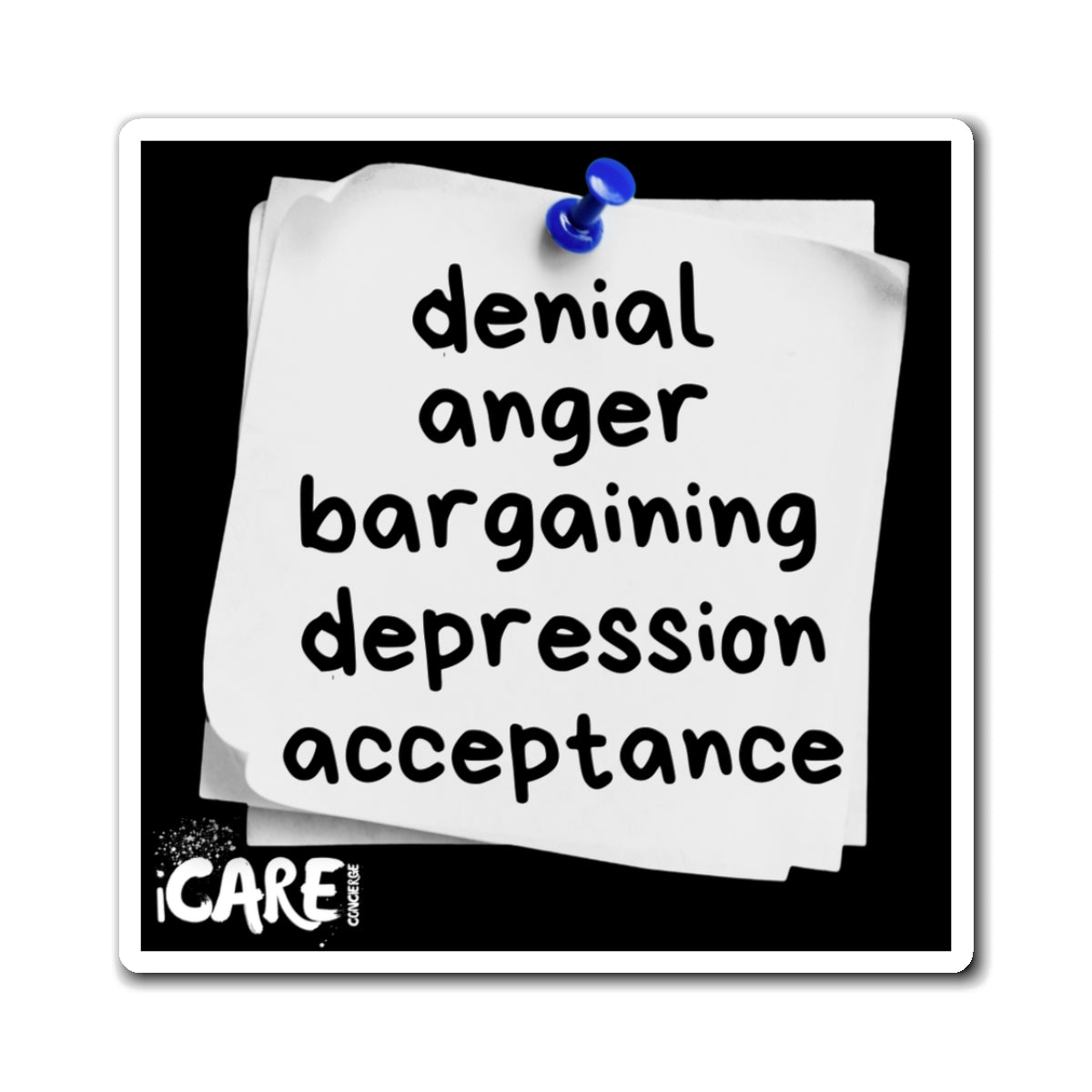 Sherri's Survival Magnets for Dealing with Death, Custom Magnets, Transformational Tool, Hope & Healing, Survivor Tool, black white