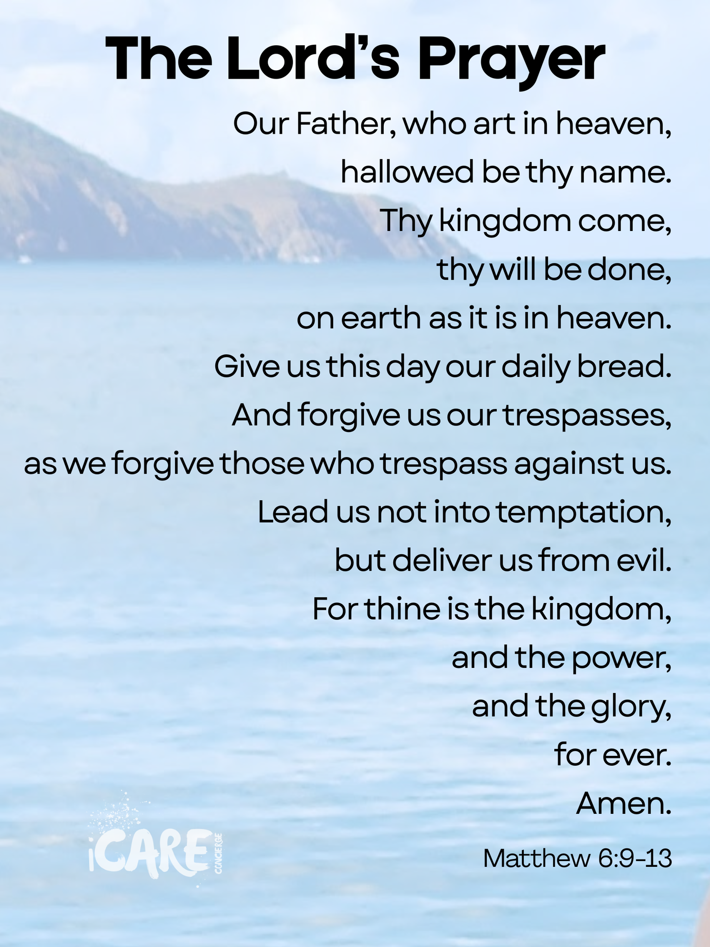 THE LORDS PRAYER PRINTABLE PDF